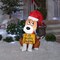 3.5' Gemmy Airblown Inflatable Christmas Dog Holding "I Ate Santa's Cookies" Sign Yard Decoration 118587